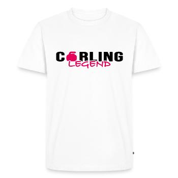 Curling, Curling, Curler, Curling Légende - T-shirt Premium bio Homme - blanc - Devant - Nico (187cm)