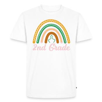 2ème classe Leopard Rainbow Design pour les étudiants et - T-shirt Premium bio Homme - blanc - Devant - Nico (187cm)