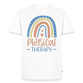 Conception de physiothérapie Pour les physiothérapeutes - T-shirt Premium bio Homme - blanc - Devant - Nico (187cm)