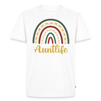 Auntlife Rainbow Design Pour Tantes Tantes - T-shirt Premium bio Homme - blanc - Devant - Nico (187cm)