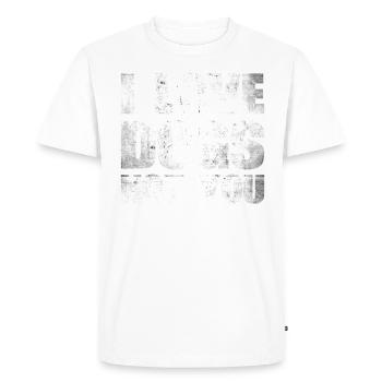 J’aime les chiens, pas vous concevez pour - T-shirt Premium bio Homme - blanc - Devant - Nico (187cm)