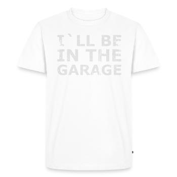 Je serai dans la conception de garage pour la mécanique - T-shirt Premium bio Homme - blanc - Devant - Nico (187cm)
