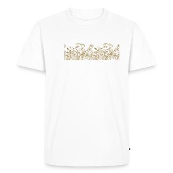 Répandez la gentillesse comme des fleurs sauvages - T-shirt Premium bio Homme - blanc - Devant - Nico (187cm)