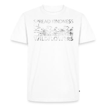 Répandez la gentillesse comme des fleurs sauvages - T-shirt Premium bio Homme - blanc - Devant - Nico (187cm)