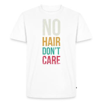 No hair is not interested in - Men's Premium Organic T-Shirt - white - Front - Nico (187cm)