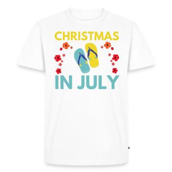 Christmas in July design for Christians and beach - Men's Premium Organic T-Shirt - white - Front - Nico (187cm)