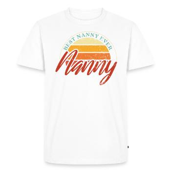 Meilleure nounou de tous les temps pour grand-mère, - T-shirt Premium bio Homme - blanc - Devant - Nico (187cm)