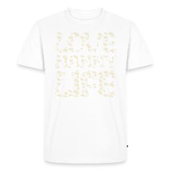 Chère nounou vie pour grand-mère grand-mère - T-shirt Premium bio Homme - blanc - Devant - Nico (187cm)