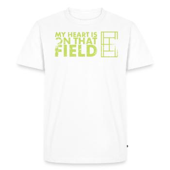 My heart is in this field for parents of - Men's Premium Organic T-Shirt - white - Front - Nico (187cm)