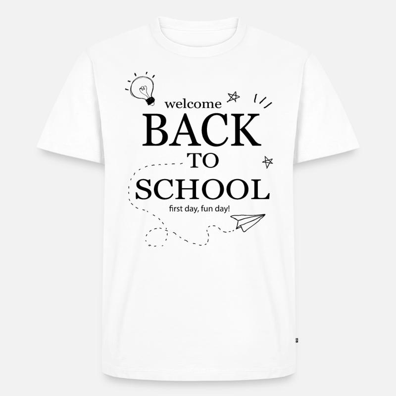 Willkommenslippe zum Beginn des Schuljahres - Männer Premium Bio T-Shirt - Weiß