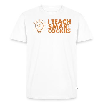 I teach Smart Cookies Design For The - Men's Premium Organic T-Shirt - white - Front - Nico (187cm)