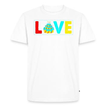 Gâteau d’amour pour les boulangers ou les amateurs de pâtisserie - T-shirt Premium bio Homme - blanc - Devant - Nico (187cm)