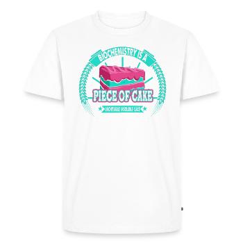 Biochemistry is a piece of cake that works for - Men's Premium Organic T-Shirt - white - Front - Nico (187cm)