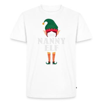 The Nanny Elf Design For Grandmother Grandma - Men's Premium Organic T-Shirt - white - Front - Nico (187cm)