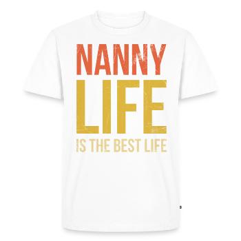 La vie de nounou est la meilleure vie pour grand-mère - T-shirt Premium bio Homme - blanc - Devant - Nico (187cm)