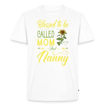 Blessed, Mom And Nanny For Grandmother Called To - Men's Premium Organic T-Shirt - white - Front - Nico (187cm)