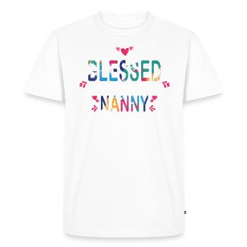 Blessed, Nanny For Grandmother Grandma Called To - Men's Premium Organic T-Shirt - white - Front - Nico (187cm)