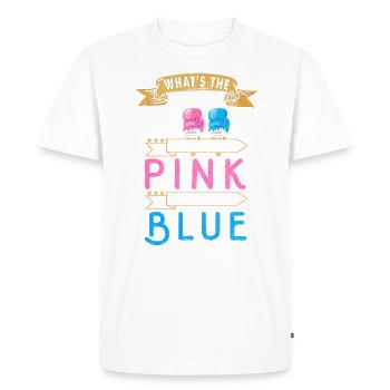 Quel est le hit, sera-t-il rose ou pour - T-shirt Premium bio Homme - blanc - Devant - Nico (187cm)