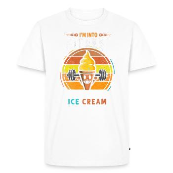 Je suis dans la crème glacée de fitness pour congelé - T-shirt Premium bio Homme - blanc - Devant - Nico (187cm)