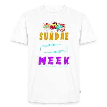 Sundae is my favorite day of the week for - Men's Premium Organic T-Shirt - white - Front - Nico (187cm)