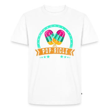Things are on the verge of pop-sicle-off - Men's Premium Organic T-Shirt - white - Front - Nico (187cm)