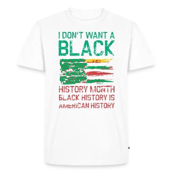 Je ne veux pas d’une histoire noire pour Pride - T-shirt Premium bio Homme - blanc - Devant - Nico (187cm)