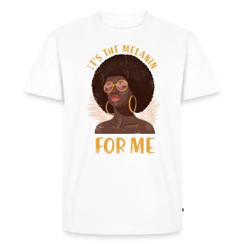 It is the melanin for me for the proud - Men's Premium Organic T-Shirt - white - Front - Nico (187cm)