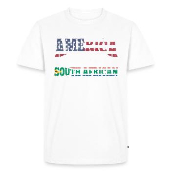 Fabriqué en Amérique avec des pièces sud-africaines pour - T-shirt Premium bio Homme - blanc - Devant - Nico (187cm)
