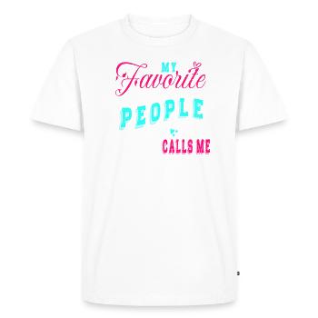 Ma personne préférée m’appelle nounou pour - T-shirt Premium bio Homme - blanc - Devant - Nico (187cm)