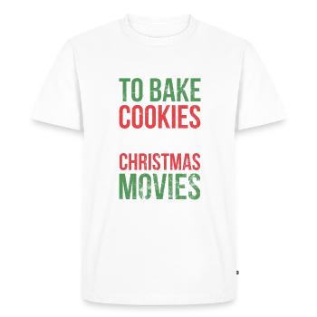 Je veux juste faire des biscuits et pour les boulangers ou - T-shirt Premium bio Homme - blanc - Devant - Nico (187cm)