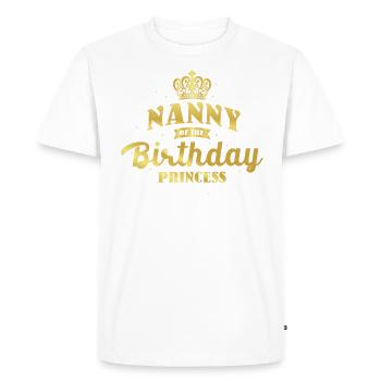 Nounou la princesse d’anniversaire pour - T-shirt Premium bio Homme - blanc - Devant - Nico (187cm)