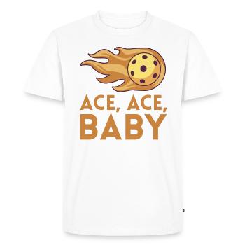 Ace Ace Baby for Pickleball Players Or - Men's Premium Organic T-Shirt - white - Front - Nico (187cm)