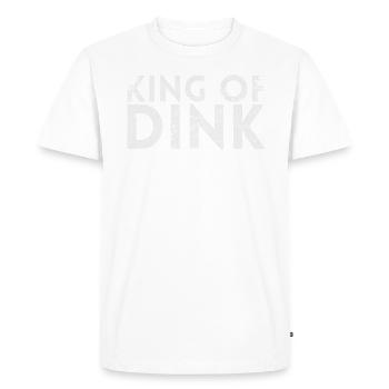 King of Dink pour les joueurs de pickleball ou - T-shirt Premium bio Homme - blanc - Devant - Nico (187cm)