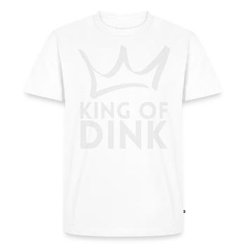 King of Dink pour les joueurs de pickleball ou - T-shirt Premium bio Homme - blanc - Devant - Nico (187cm)