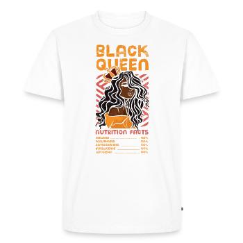 Black Queen Nutritional Information For Pride African - Men's Premium Organic T-Shirt - white - Front - Nico (187cm)