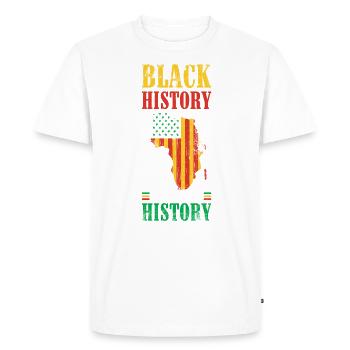 L’histoire des Noirs est l’histoire américaine - T-shirt Premium bio Homme - blanc - Devant - Nico (187cm)