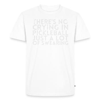 Il n’y a pas de pleurs dans Pickleball pour Pickleball - T-shirt Premium bio Homme - blanc - Devant - Nico (187cm)
