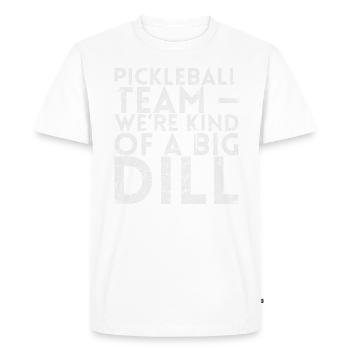 Équipe de pickleball - Nous sommes en quelque sorte pour le pickleball - T-shirt Premium bio Homme - blanc - Devant - Nico (187cm)