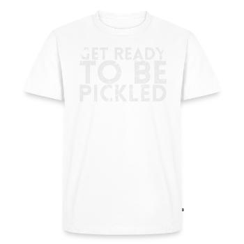 Get ready for Pickleball players - Men's Premium Organic T-Shirt - white - Front - Nico (187cm)