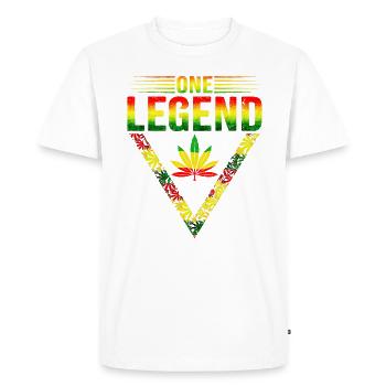One Legend Reggae Style Design pour la musique reggae - T-shirt Premium bio Homme - blanc - Devant - Nico (187cm)