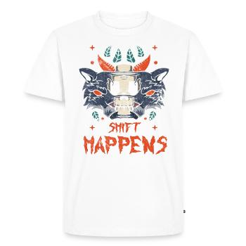 Shift Happens Design For Werewolf Movies And - Men's Premium Organic T-Shirt - white - Front - Nico (187cm)