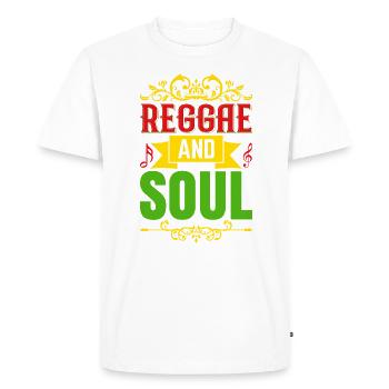 Reggae et Soul Reggae Style Design pour - T-shirt Premium bio Homme - blanc - Devant - Nico (187cm)