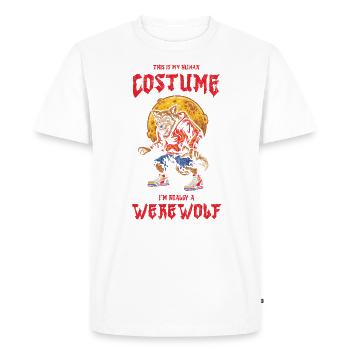 This is My Human Costume. I am - Men's Premium Organic T-Shirt - white - Front - Nico (187cm)