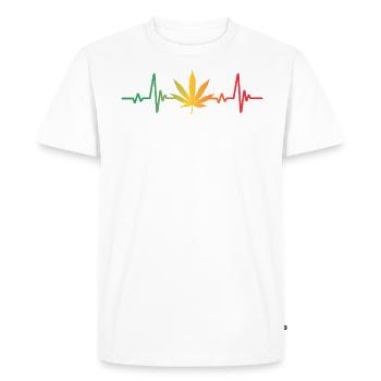 Heartbeat Design pour le reggae - T-shirt Premium bio Homme - blanc - Devant - Nico (187cm)