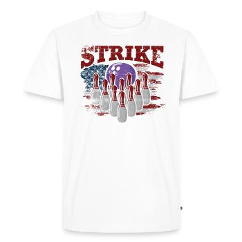 Bowl Design for Bowler Bowling Player Sport Usa - Men's Premium Organic T-Shirt - white - Front - Nico (187cm)