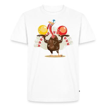 Bowl-design For Bowler Bowling players Turkey - Men's Premium Organic T-Shirt - white - Front - Nico (187cm)