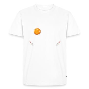 Conception de bol pour Bowler Bowling Team Player Sport - T-shirt Premium bio Homme - blanc - Devant - Nico (187cm)