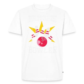 Bowl Design Bowling Player Sport For Bowlers - Men's Premium Organic T-Shirt - white - Front - Nico (187cm)
