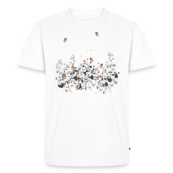 Répandez la gentillesse comme des fleurs sauvages - T-shirt Premium bio Homme - blanc - Devant - Nico (187cm)