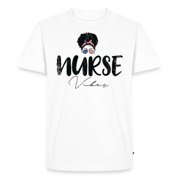 Infirmière Vibe Infirmières - T-shirt Premium bio Homme - blanc - Devant - Nico (187cm)